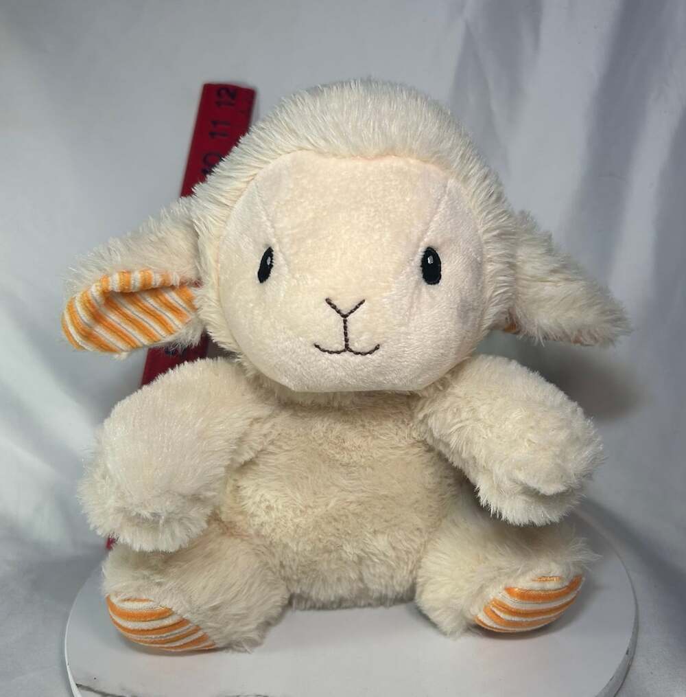 Spark Create imagine rattle Cute Cream Lamb Plush Stuffed Animal Toy